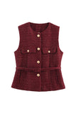Embellished Buttoned Vest
