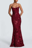 Floral Embellished Evening Gown