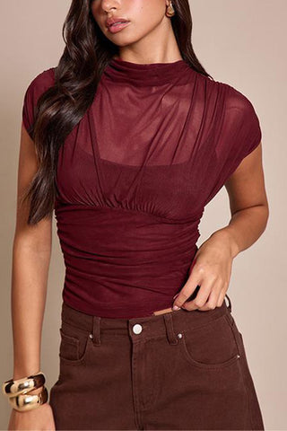 Gathered Drape Tank Top