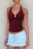 Keyhole Halter Tank Top