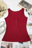 Button-Front Tank Top
