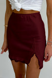 Lace Trim Mini Skirt