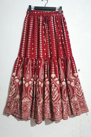 Elegant Paisley Maxi Skirt