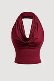 Draped Halter Tank Top