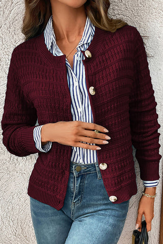 Textured Button-Front Jacket
