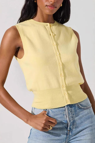 Button-Front Knit Vest