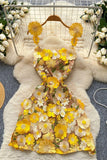 Floral Appliqué Cami Mini Dress
