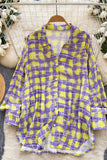 Button-Down Patterned Blouse