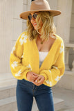 Floral Open-Front Cardigan Sweater