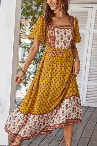 Square Neck Floral Sundress