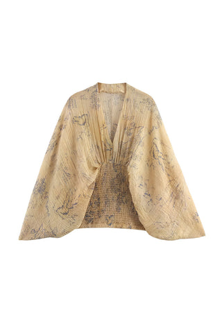 Draped Oversized Blouse