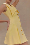 Chic Button-Down Casual Dress with Collar
