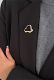 Abstract Asymmetric Blazer Brooch