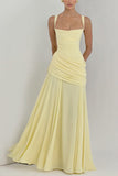 Ruched Strappy Maxi Dress