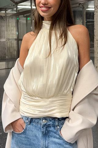 Elegant High-Neck Tank Top