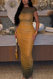 Ruched Bodycon Casual Dress