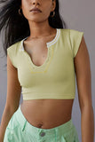 Stylish Scoop Neck Crop Top