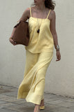 Elegant Sleeveless Skirt Set