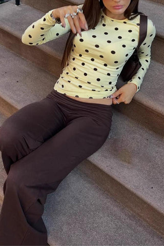 Polka Dot Long Sleeve T-Shirt