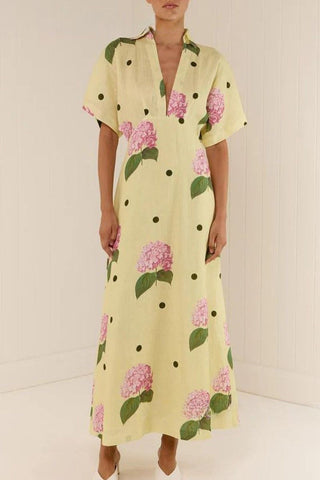 Floral Print Casual Midi Dress