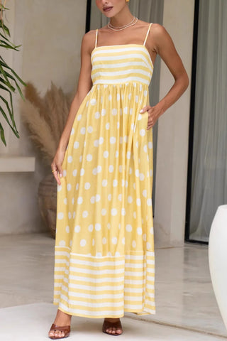 Striped and Polka Dot Maxi Dress
