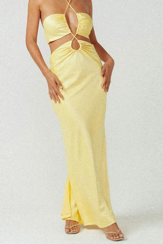 Strapless Cutout Casual Dress