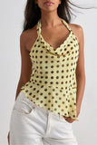 Polka Dot Halter Tank Top