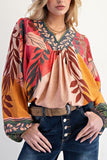Bohemian Floral Blouse