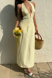 Halter Maxi Casual Dress