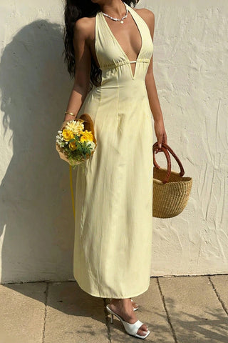 Halter Maxi Casual Dress
