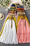 Tiered Maxi Skirt with Belt