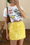 Sequin Embellished Mini Skirt