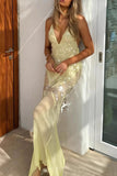 Elegant V-Neck Evening Gown
