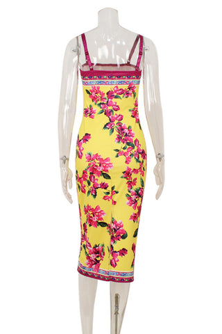 Floral Print Midi Vacation Dress