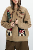 Festive Knit Sweater with Playful Patterns