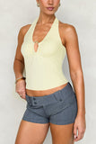 Keyhole Halter Tank Top