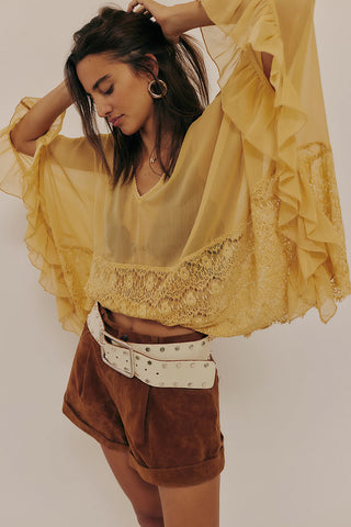Lace Detail Flowing Blouse