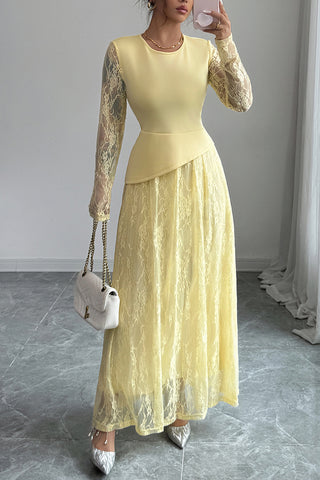 Lace Long Sleeve A-line Dress