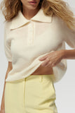 Polo Collar Knit T-Shirt