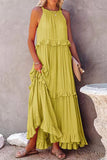 Sleeveless Ruffle Casual Dress