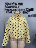 Polka Dot Button-Front Jacket