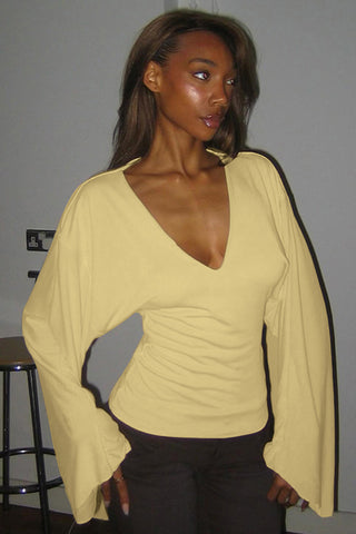 V-Neck Long Sleeve Top