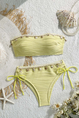 Chic Shell-Trim Bikini Set
