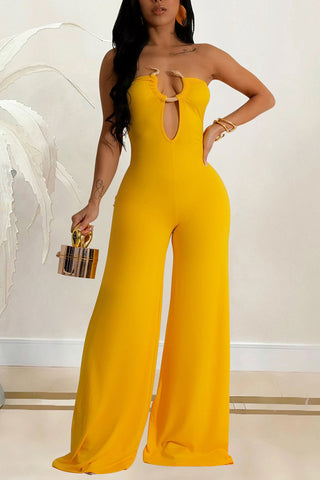 Strapless Wide-Leg Jumpsuit