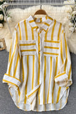 Striped Button-Front Shirt