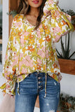 Floral Smocked Sleeve Blouse