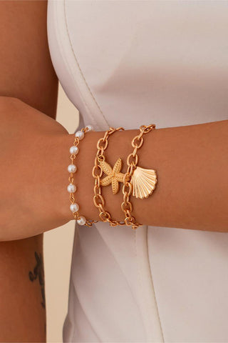 Charm Bracelet and Beaded Bracelet Set