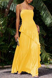 Asymmetrical Pleated Casual Dress