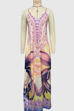 Floral Halter Maxi Dress