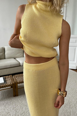 Chic Ribbed Knit Skirt Set